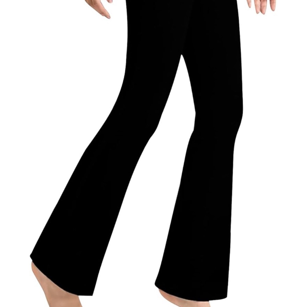 L/M Bootcut Pants High Waist Soft Stretch Women Yoga Pants Dance Running Black